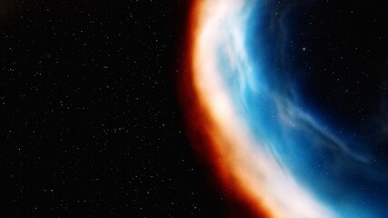 red-blue nebula in space © Aleksandr