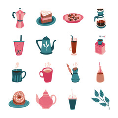 bundle of coffee and tea free form style icon
