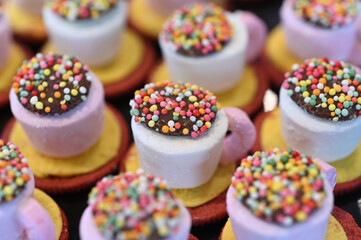 mini chocolate marshmallow tea cups biscuits