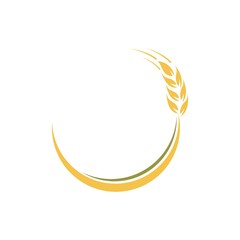 Obraz na płótnie Canvas Agriculture wheat Logo Template vector icon design. Vector illustration