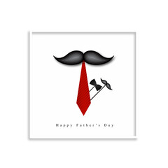 Happy Father's Day greeting card of white 3d paper cut style.