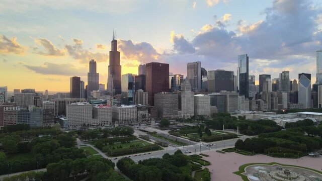 Beautiful Sunset in Chicago