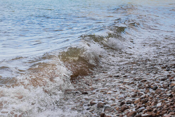 Waves Crashing into the Western Shores of Lake Michigan in Eastern Wisconsin