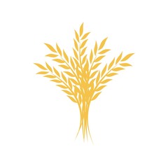 Agriculture wheat Logo Template vector icon design. Vector illustration