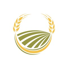 Agriculture wheat Logo Template vector icon design. Vector illustration