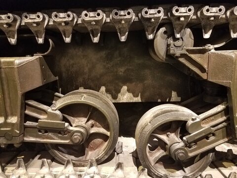 Treads Of An Old Tank