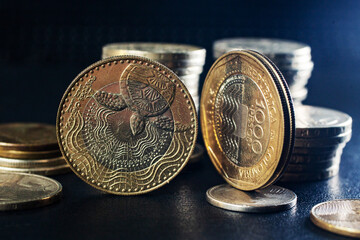 Monedas de mil pesos Colombianas