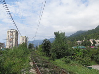 railway line in the mountains