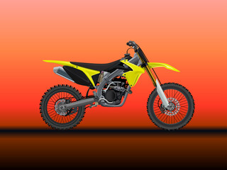 Fototapeta na wymiar Sport moto offroad technical model. Vector icon