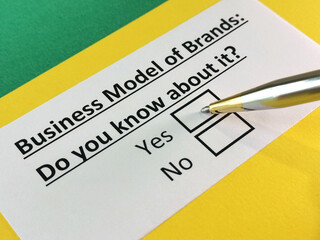 Obraz premium Questionnaire about marketing.