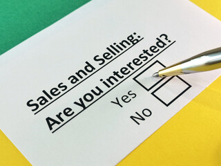 Obraz premium Questionnaire about marketing.