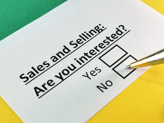 Obraz premium Questionnaire about marketing.