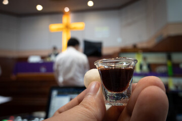 Christian worship and holy communion online.