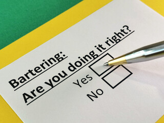 Obraz premium Questionnaire about marketing.