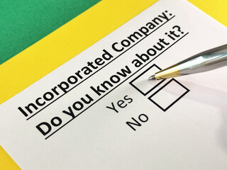 Obraz premium Questionnaire about marketing.