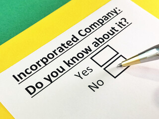 Fototapeta premium Questionnaire about marketing.