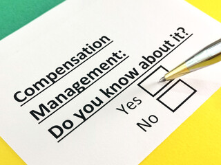 Fototapeta premium Questionnaire about marketing.