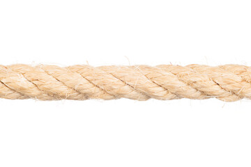Close up rope string isolated on white background