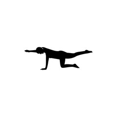 Pilates logo template design vector, fitness gymnastic