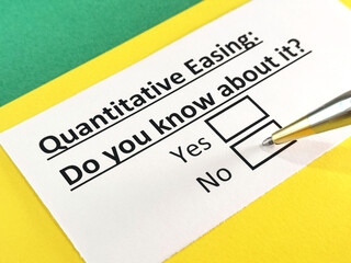 Obraz premium Questionnaire about marketing.