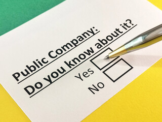 Obraz premium Questionnaire about marketing.