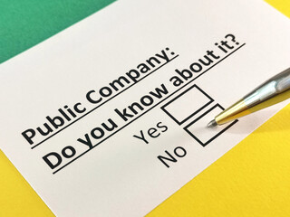 Obraz premium Questionnaire about marketing.