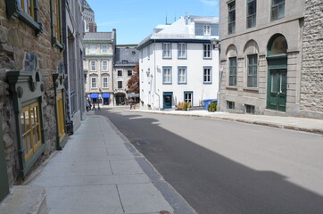 Fototapeta na wymiar street or road in Quebec city in Canada