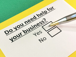 Obraz premium Questionnaire about marketing.