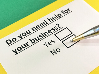 Obraz premium Questionnaire about marketing.