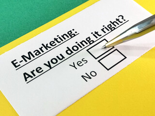 Questionnaire about marketing.