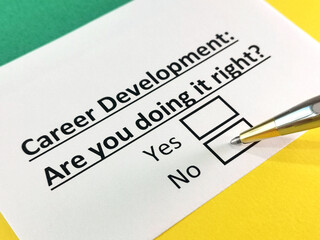 Obraz premium Questionnaire about marketing.