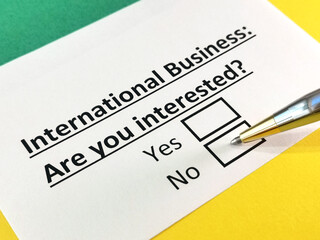 Obraz premium Questionnaire about marketing.
