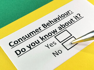 Obraz premium Questionnaire about marketing.
