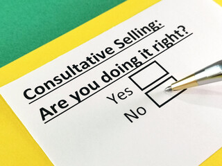 Obraz premium Questionnaire about marketing.