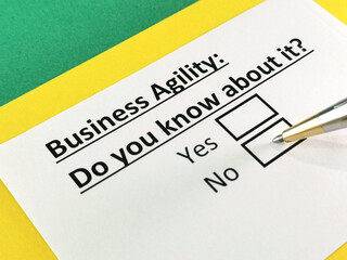 Fototapeta premium Questionnaire about marketing.
