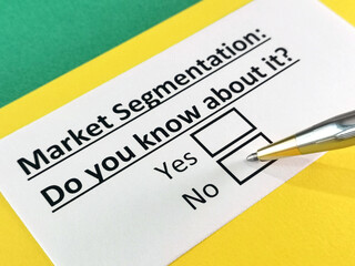 Obraz premium Questionnaire about marketing.