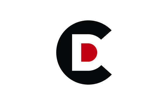 CD or DC Letter Initial Logo Design, Vector Template