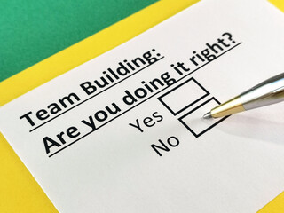 Obraz premium Questionnaire about marketing.