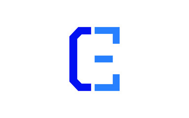 CE or EC Letter Initial Logo Design, Vector Template