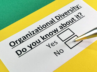 Obraz premium Questionnaire about marketing.
