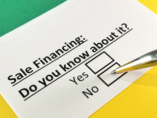 Obraz premium Questionnaire about marketing.
