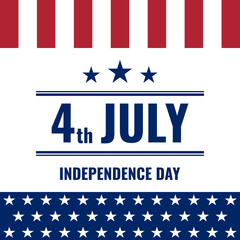 4th july independence day greetings card