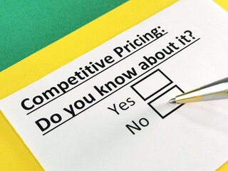 Obraz premium Questionnaire about marketing.