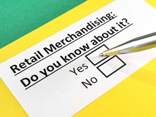 Obraz premium Questionnaire about marketing.