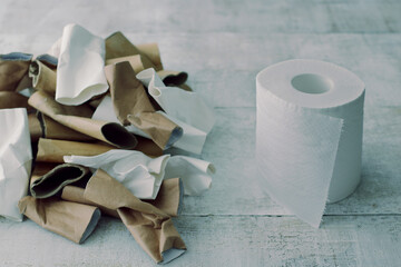 不足するトイレットペーパー