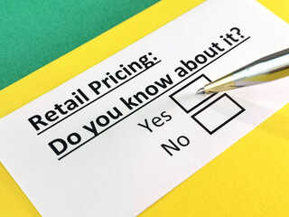 Obraz premium Questionnaire about marketing.