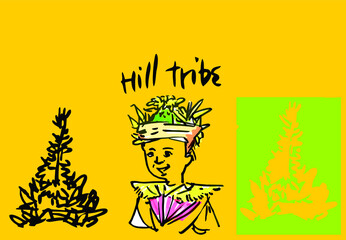 Mae Hong Son hill tribe people in The North of Thailand ,people in Poy Sang Long Festival three day celebration of Buddhist novice ordination in late March or early April every year.