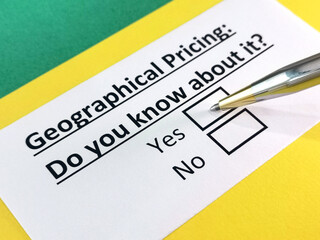 Fototapeta premium Questionnaire about marketing.