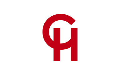 CH or HC Letter Initial Logo Design, Vector Template