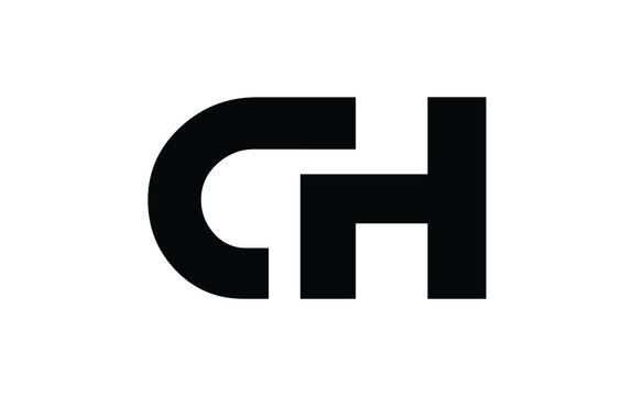 CH or HC Letter Initial Logo Design, Vector Template